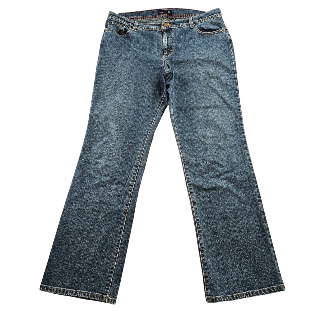 J.CREW Jeans Womens 14 Blue Denim Boho Streetwear Festival Regular‎ Straight Leg